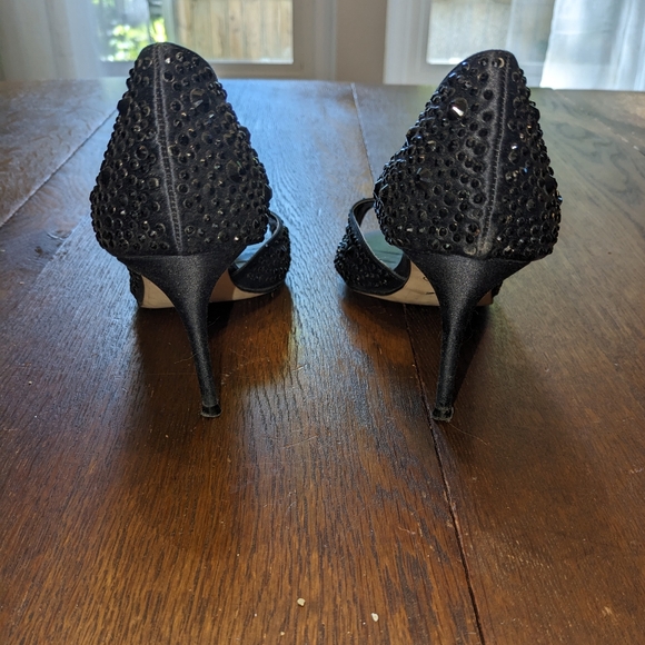 Sz 7 Aldo Leather Rhinestone Party Pumps - Picture 4 of 4